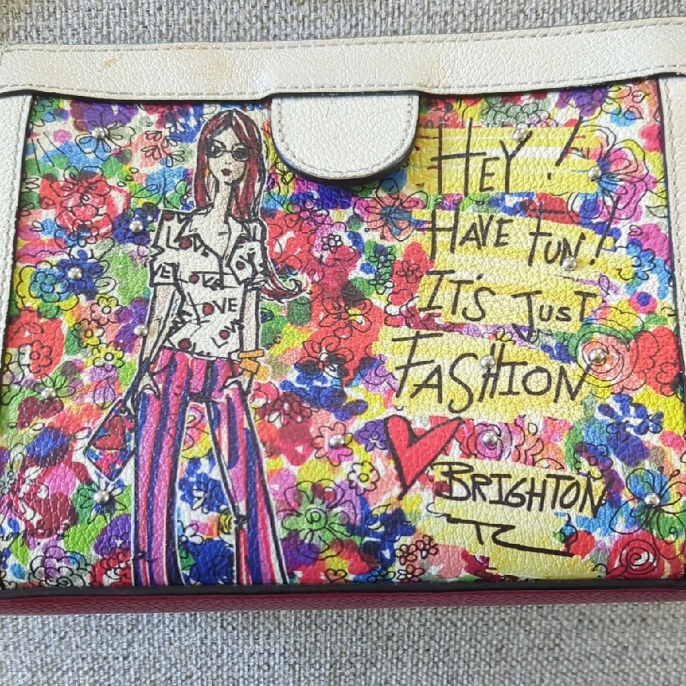 Brighton Multicolor Floral Crossbody Bag with Heart Accent - Picture 4 of 9